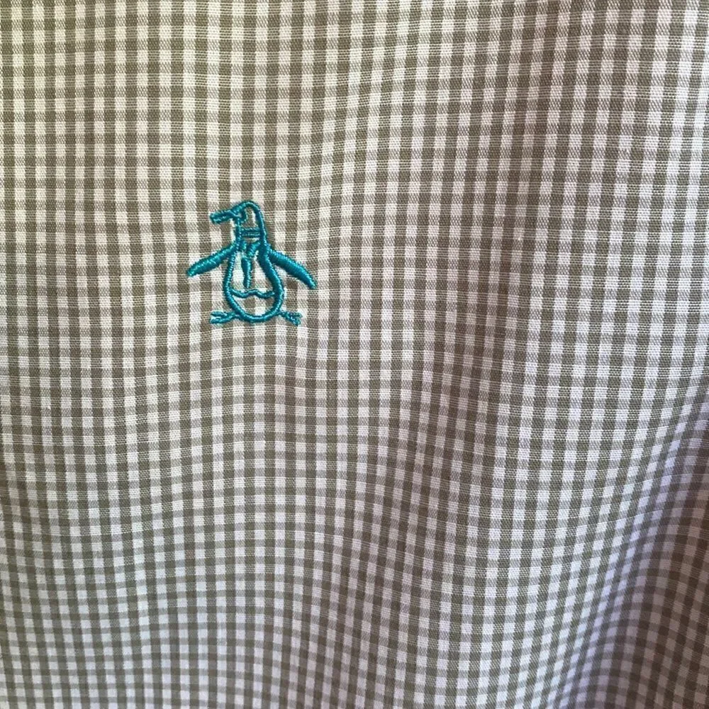 NWT Original Penguin Gingham Button Down shirt  - Picture 4 of 12